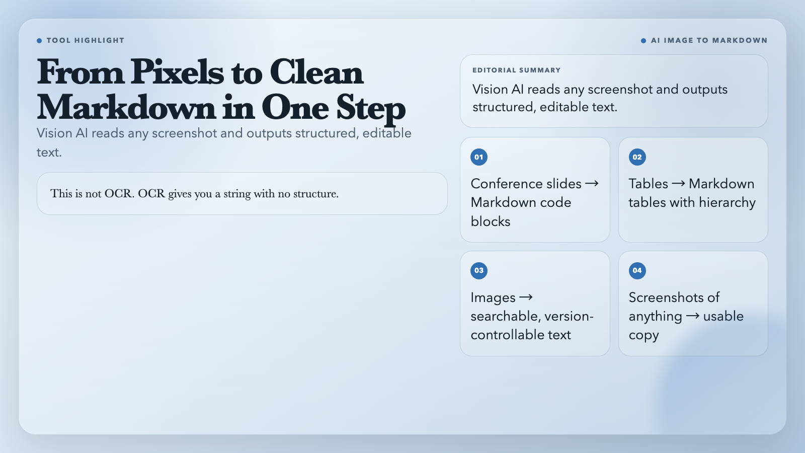 From Pixels to Clean Markdown