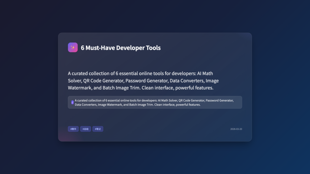 6 Must-Have Developer Tools That Save Hours Every Week