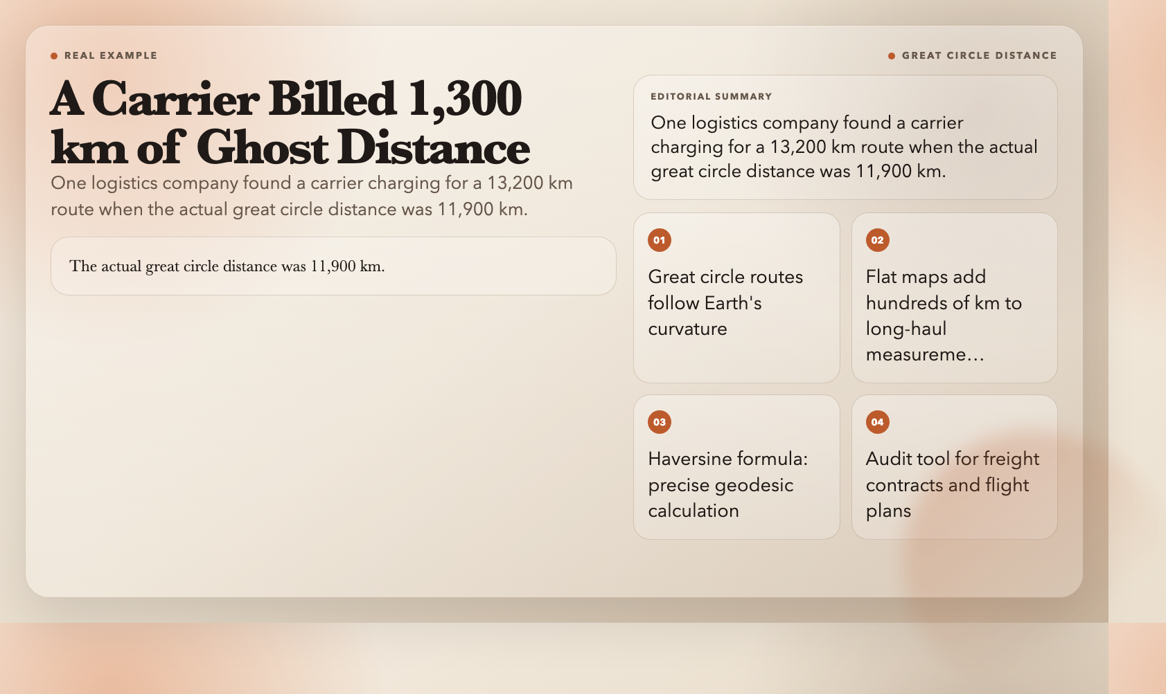 Great Circle vs Flat Map Distance