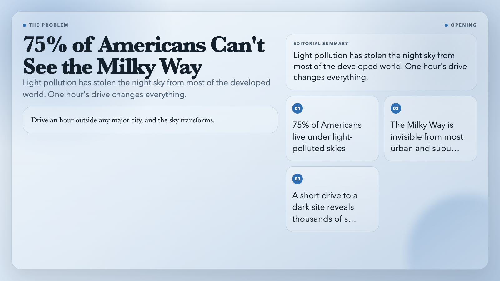 Light Pollution Stats: 75% of Americans can't see the Milky Way