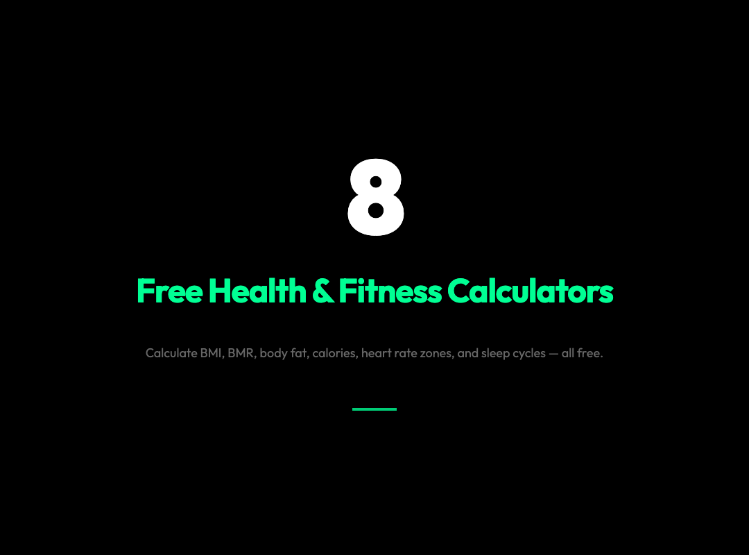 8 Free Health & Fitness Calculators That Actually Work in 2026