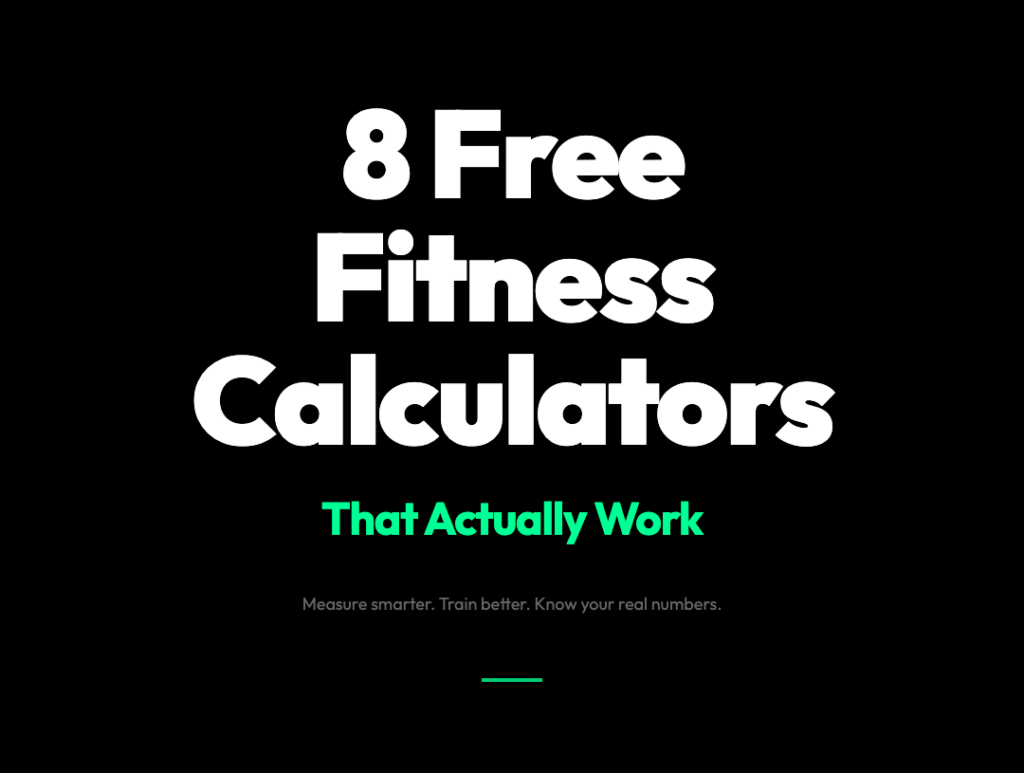 8 Free Fitness & Health Calculators That Actually Work in 2026