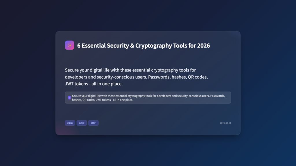 6 Essential Security & Cryptography Tools for 2026