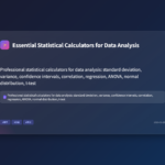Essential Statistical Calculators for Data Analysis