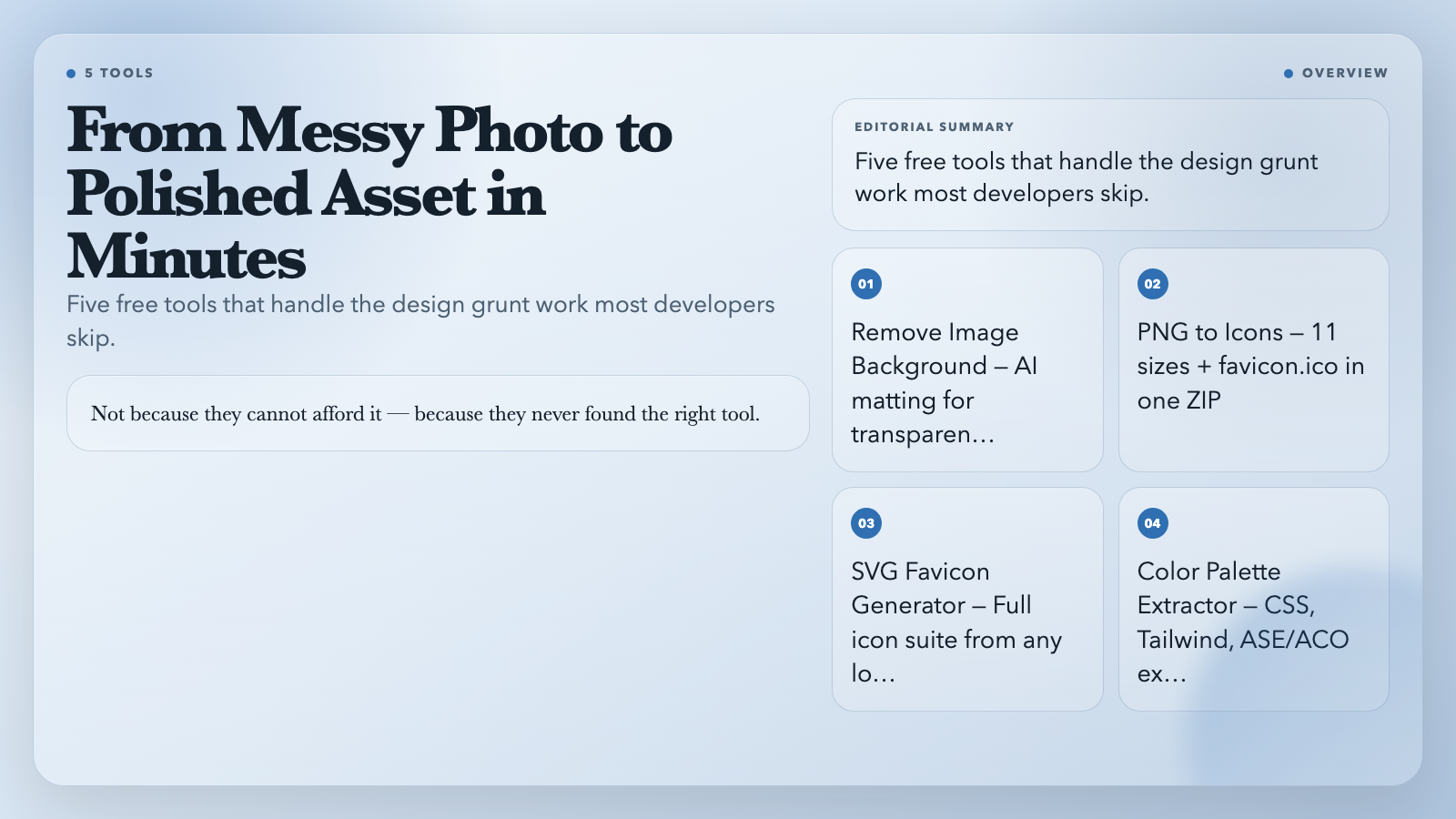 Tools Overview