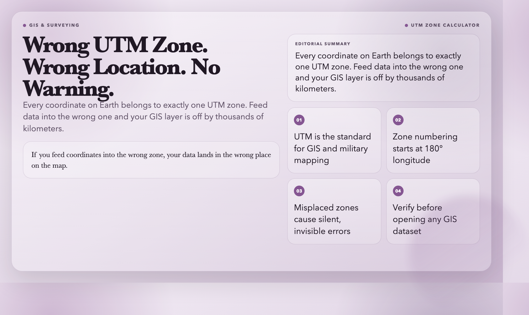 UTM Zone Error