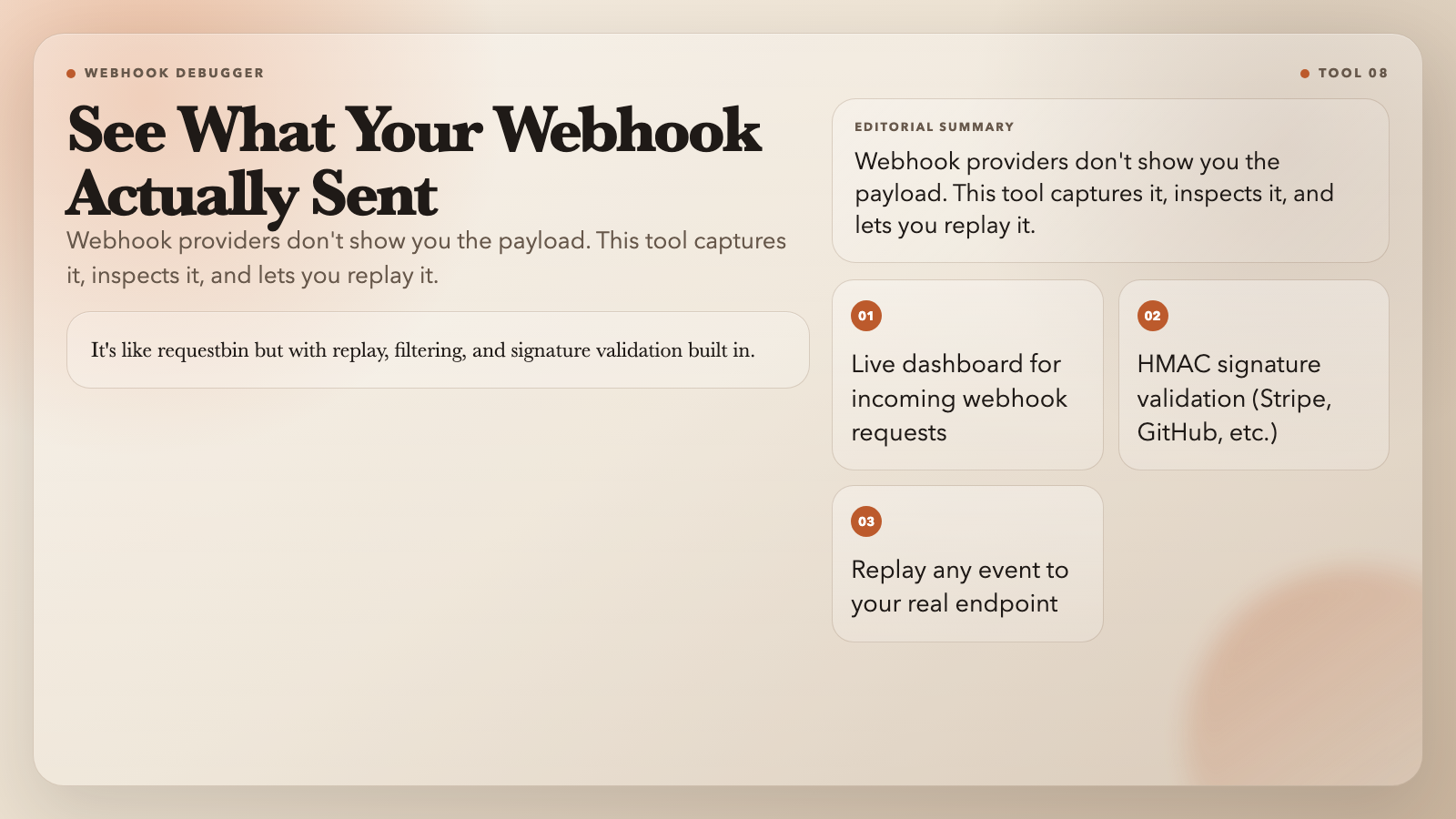 Webhook Debugger highlight