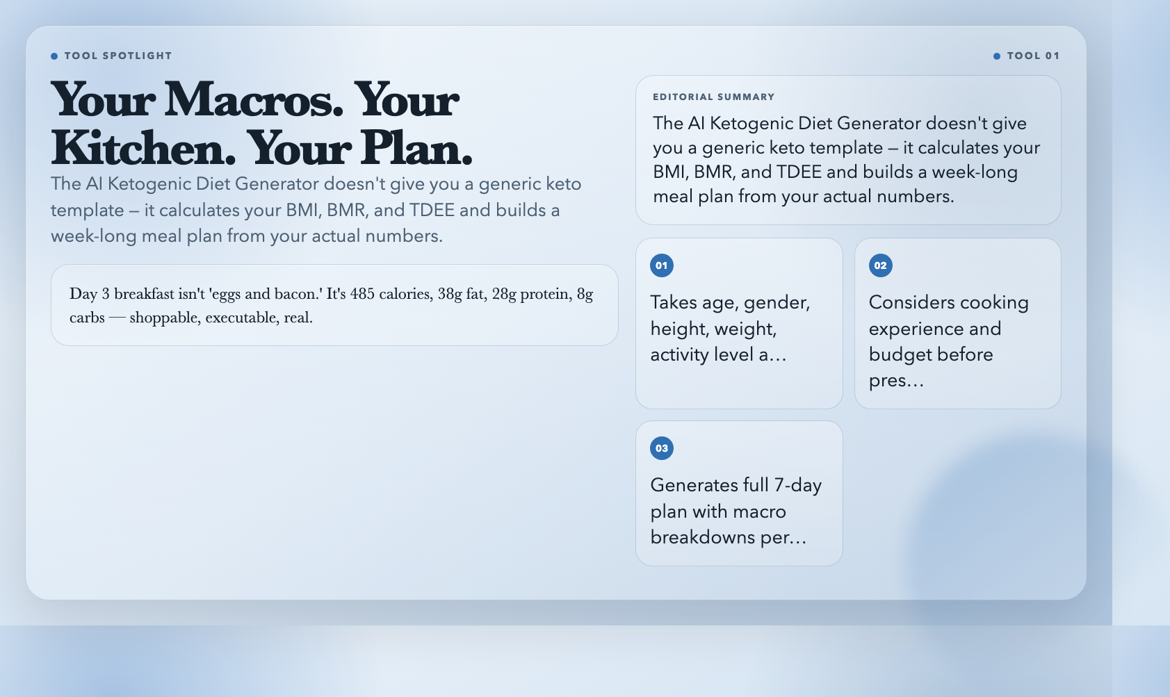Your Macros. Your Kitchen. Your Plan.
