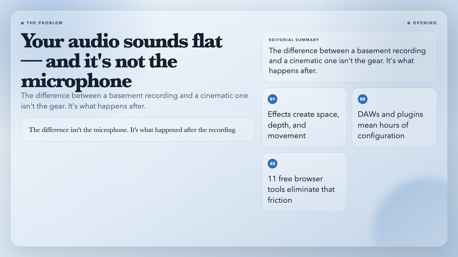 Audio Effects - The Problem