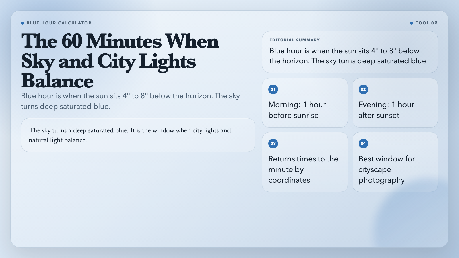 Blue Hour Definition
