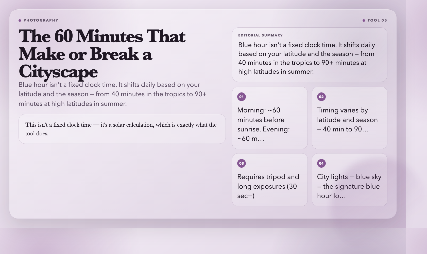 Blue Hour Calculator: The 60 minutes that separate amateurs from pros