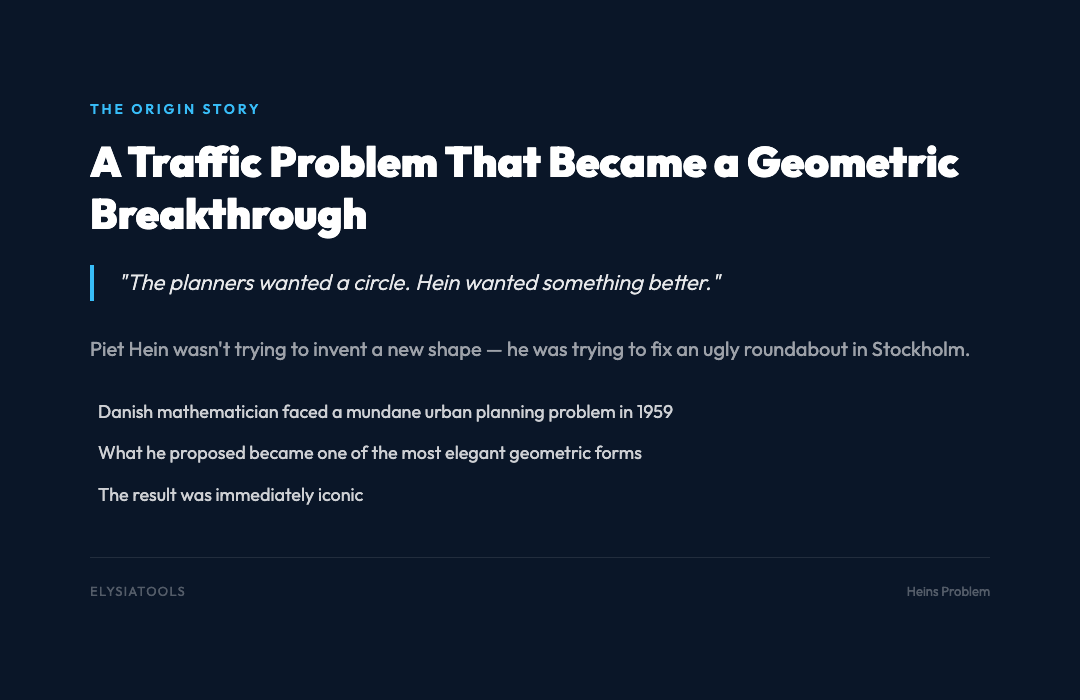 Piet Hein's traffic problem