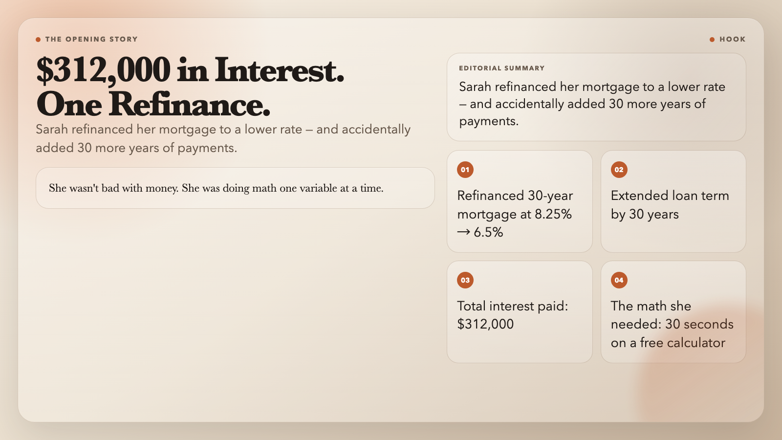 Sarah Mortgage Story