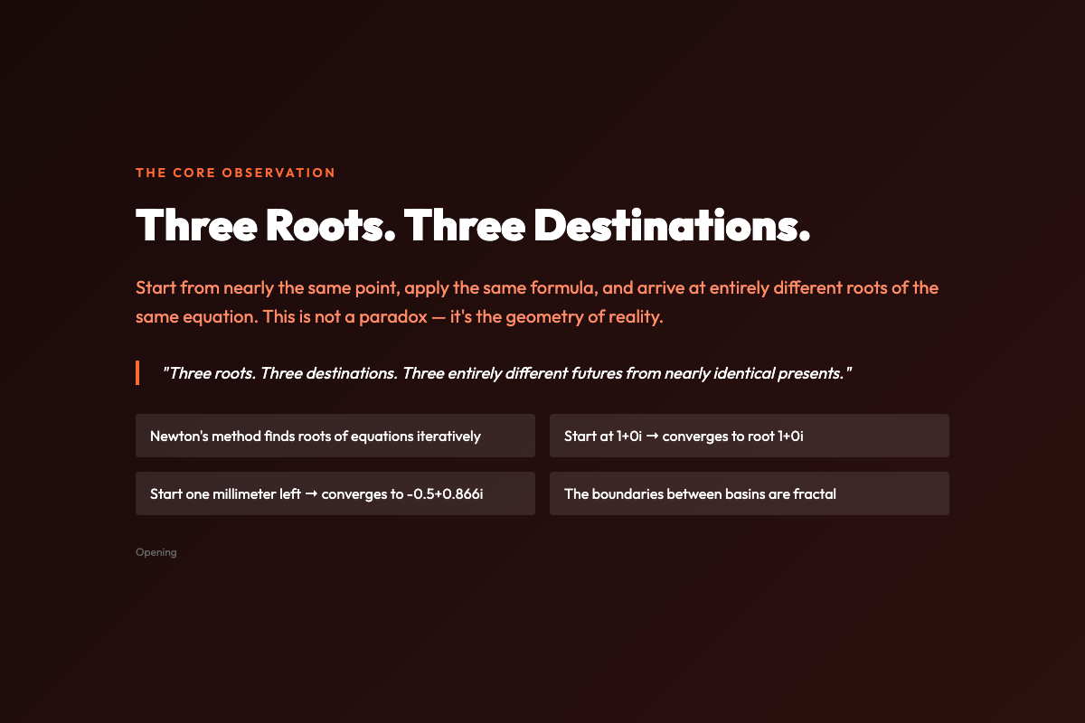 Three Roots Three Destinations