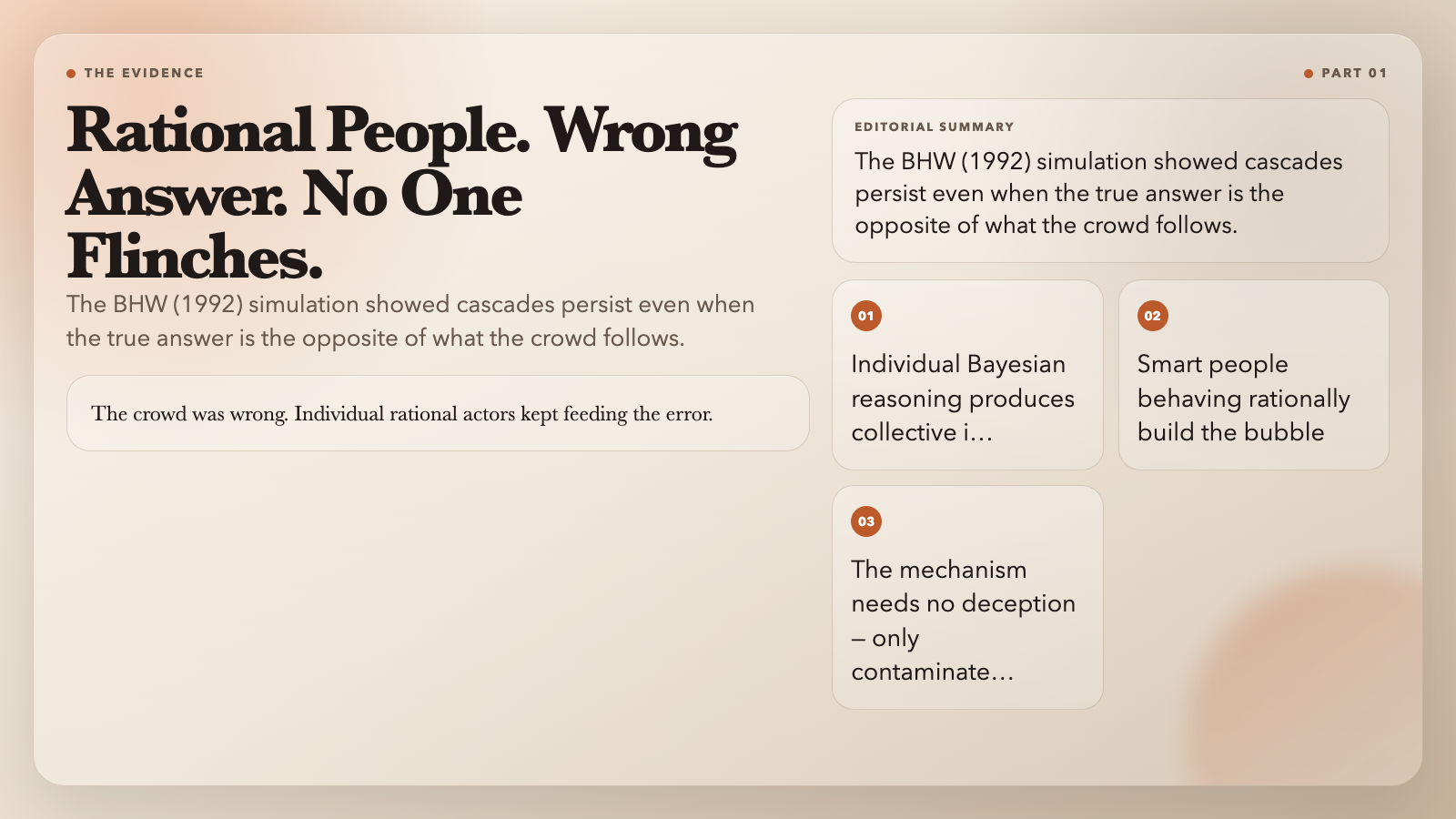 Rational People. Wrong Answer. No One Flinches.
