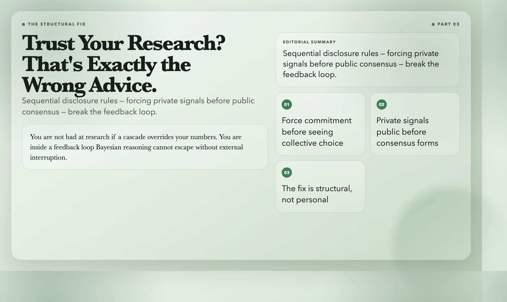 Trust Your Research? That's Exactly the Wrong Advice.