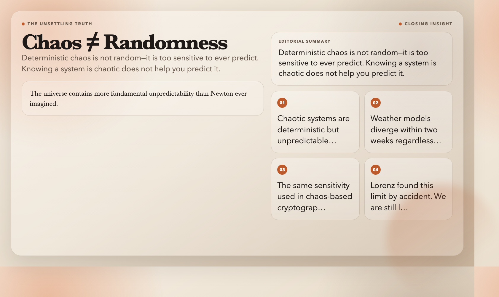 Chaos vs Randomness