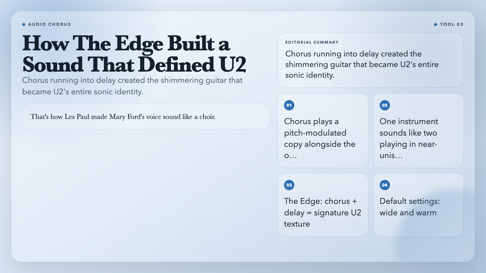 The Edge & U2: How Chorus Defined a Sound