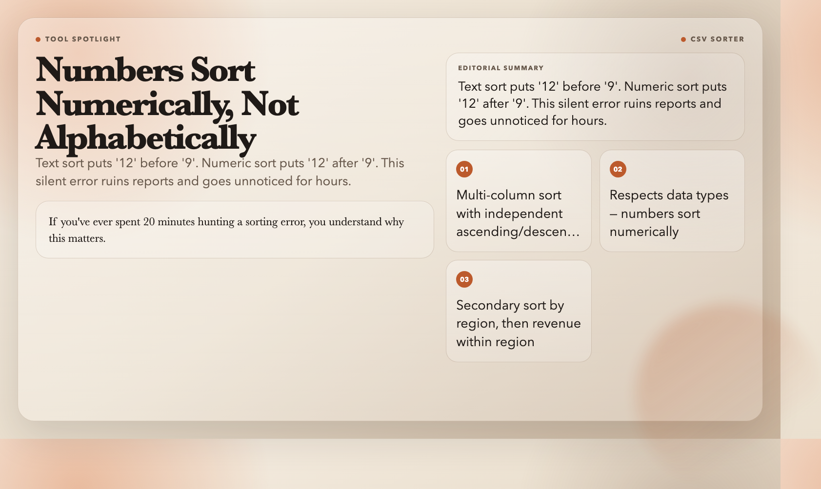 Numeric Sort Stop Manually Editing CSVs — 8 Free Tools That Do the Work for You ...