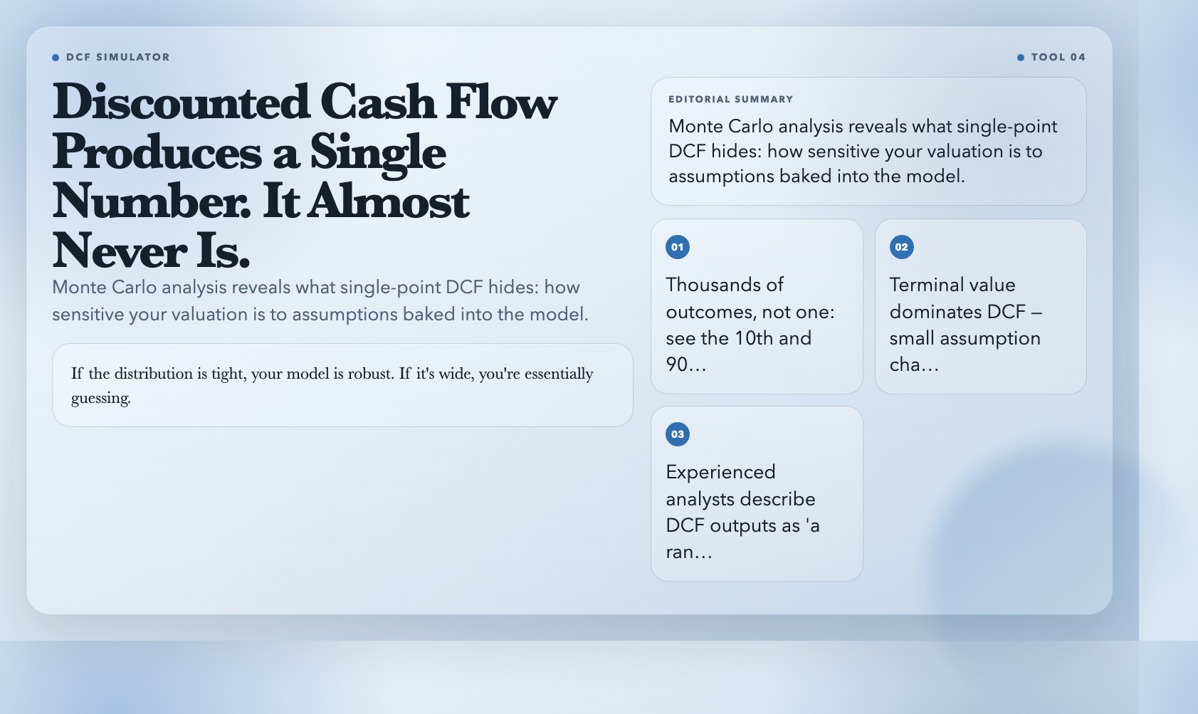 DCF revelation — why single-point estimates lie