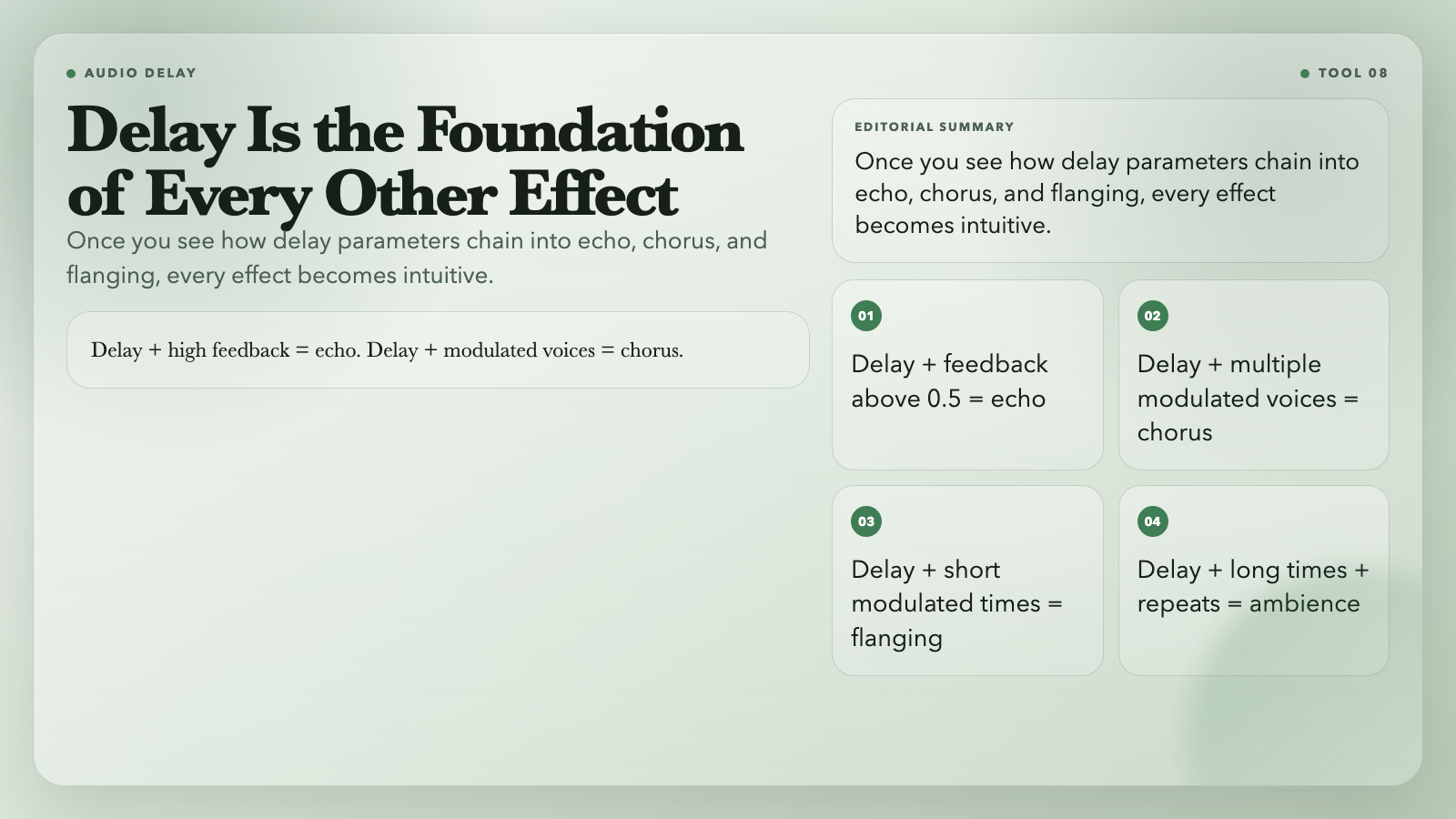 Delay: The Foundation of Every Other Effect