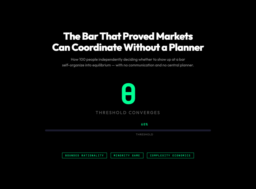 The Bar That Proved Markets Can Coordinate Without a Planner