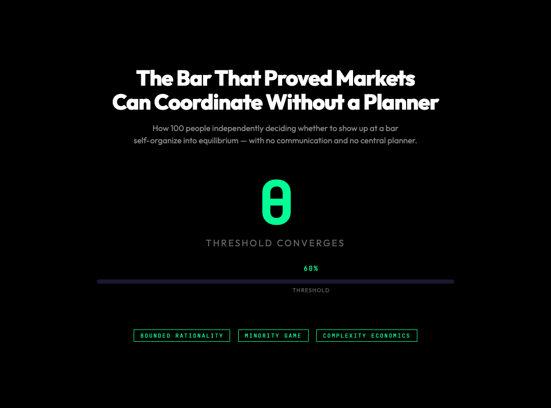 The Bar That Proved Markets Can Coordinate Without a Planner