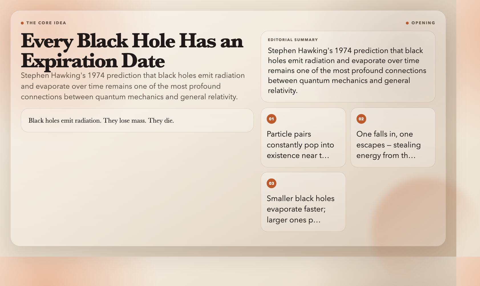 Hawking Radiation: Every Black Hole Has an Expiration Date