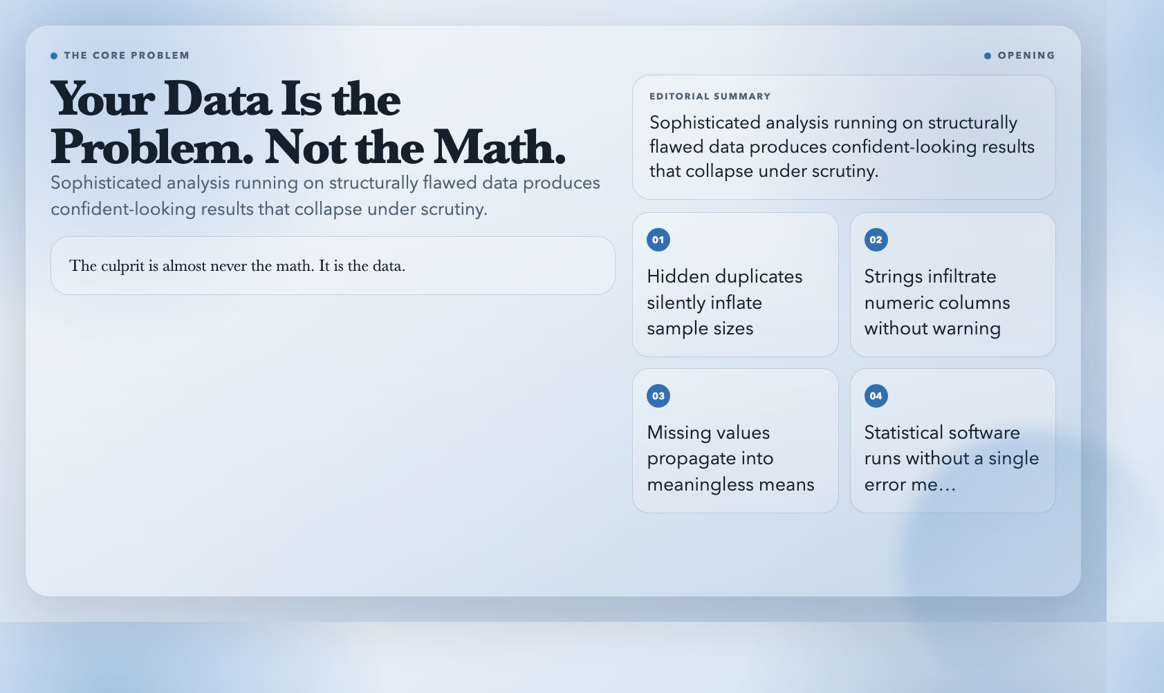 Data Quality Is the Real Problem