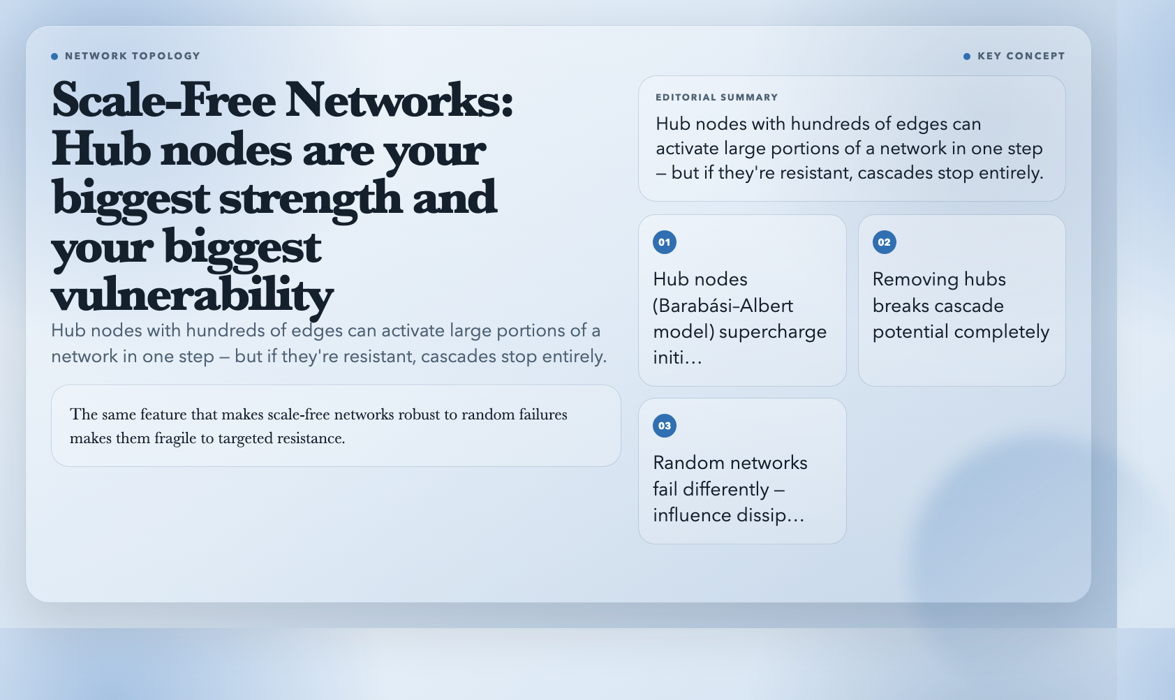 Scale-Free Networks: Hub nodes are your biggest strength and your biggest vulnerability