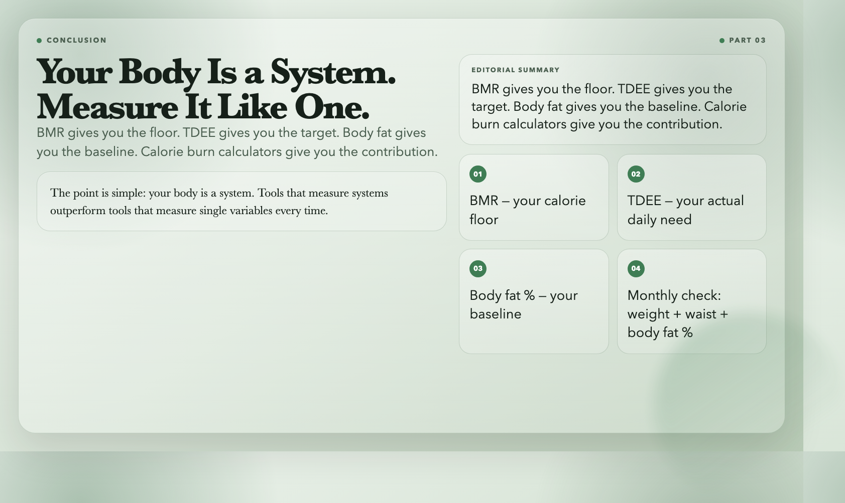Your Body Is a System. Measure It Like One.