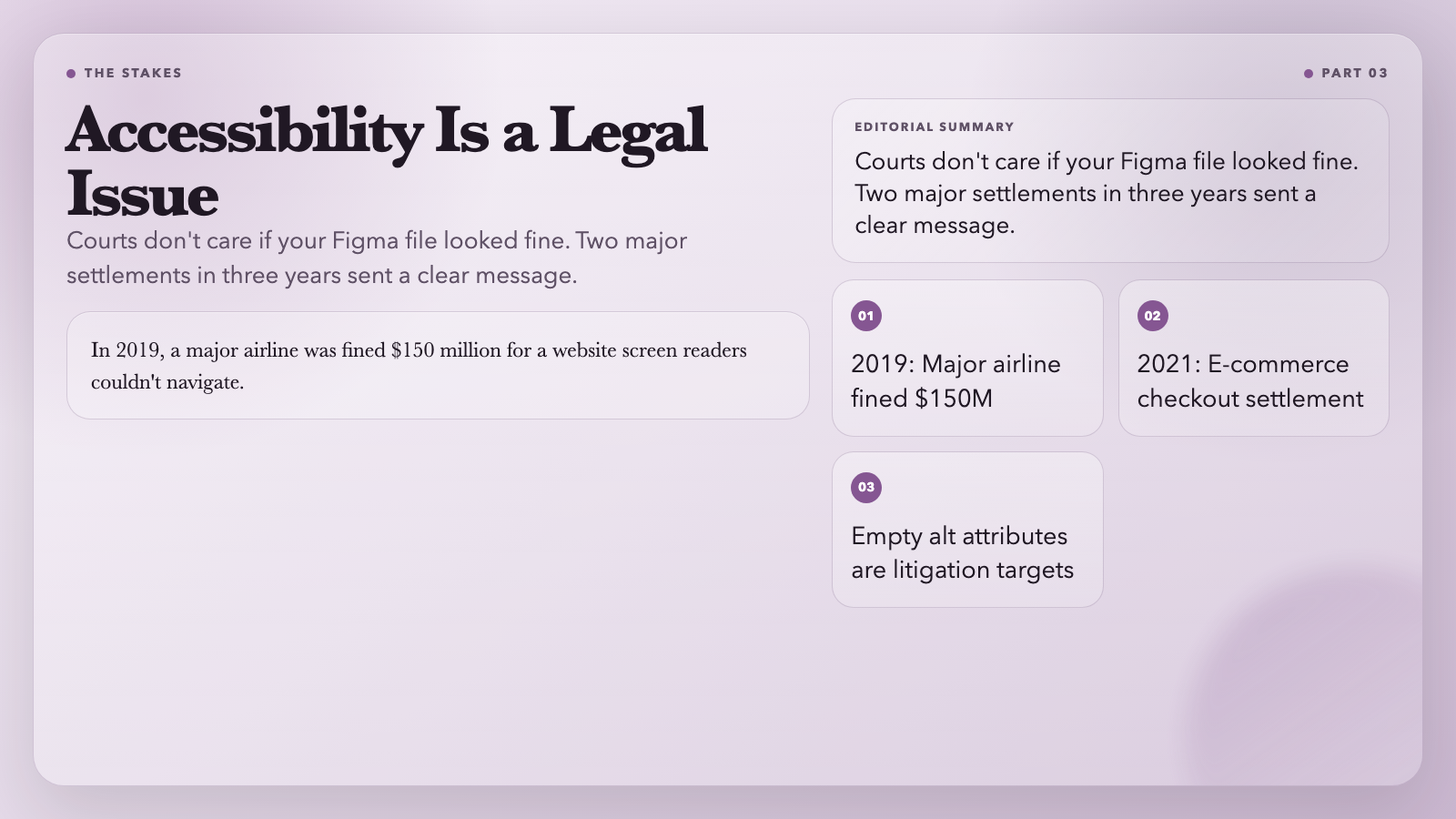 Accessibility Is a Legal Issue