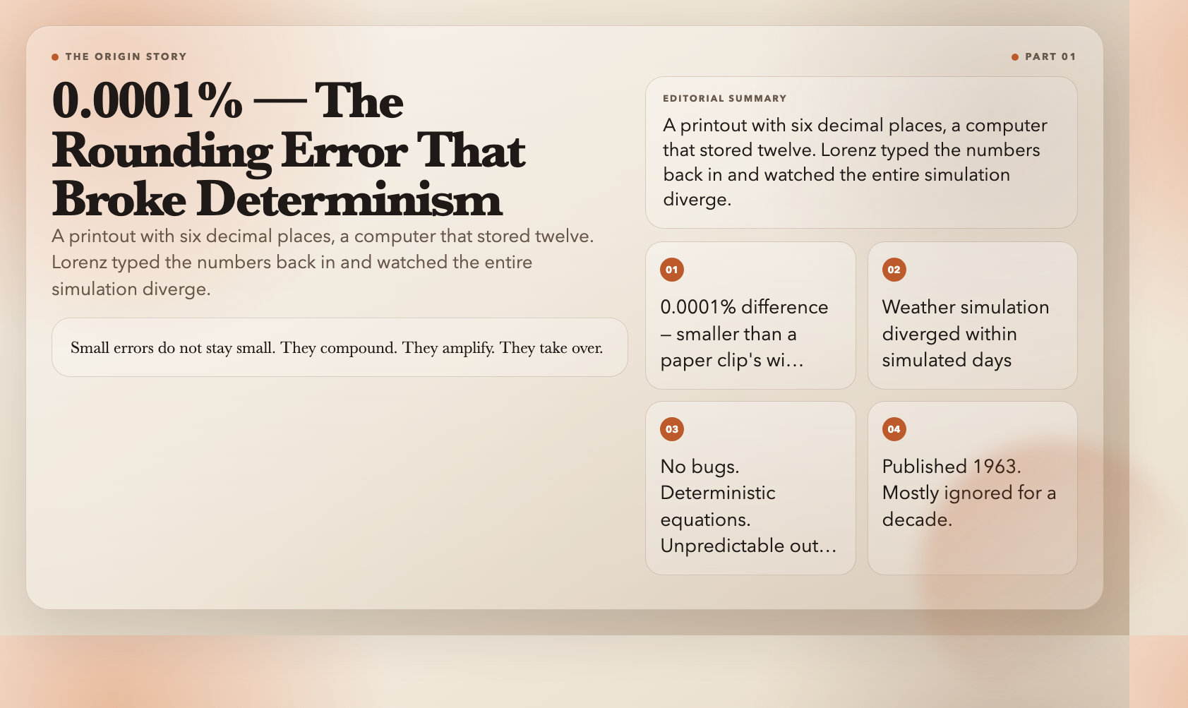 The rounding error that broke determinism