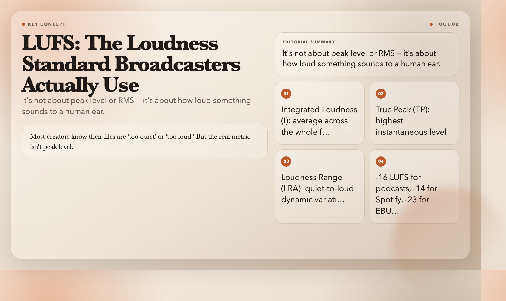 LUFS: The Loudness Standard Broadcasters Actually Use
