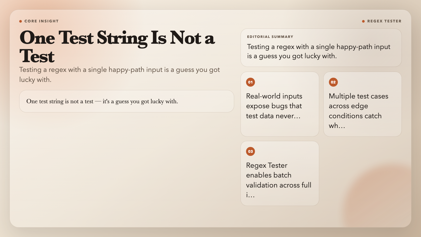 One Test String