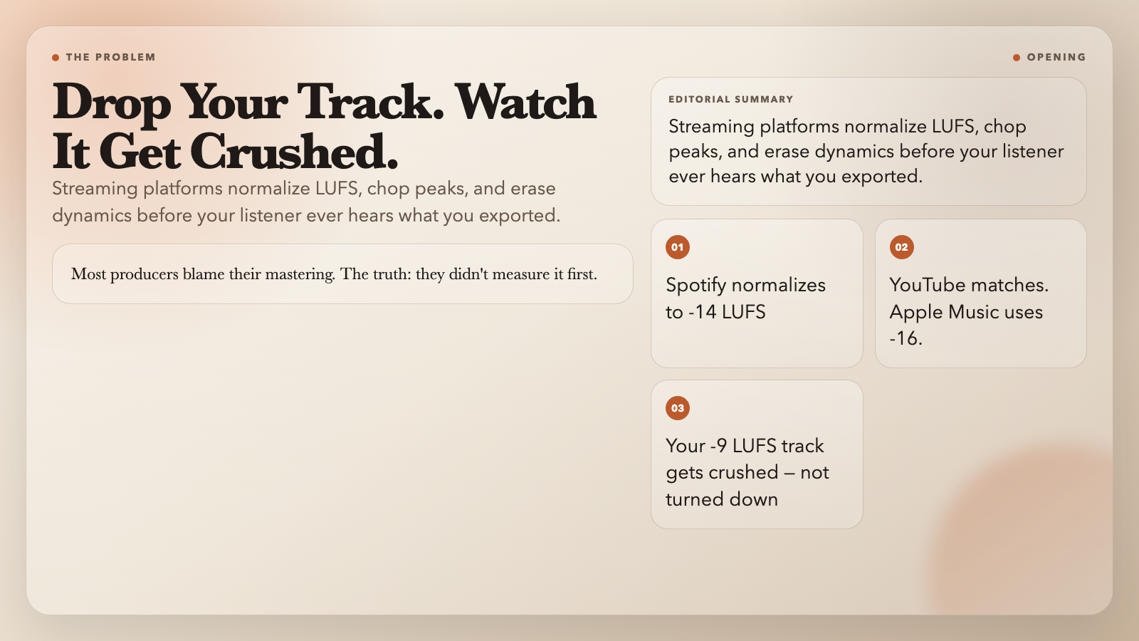 Drop your track into Spotify. Watch it get crushed.