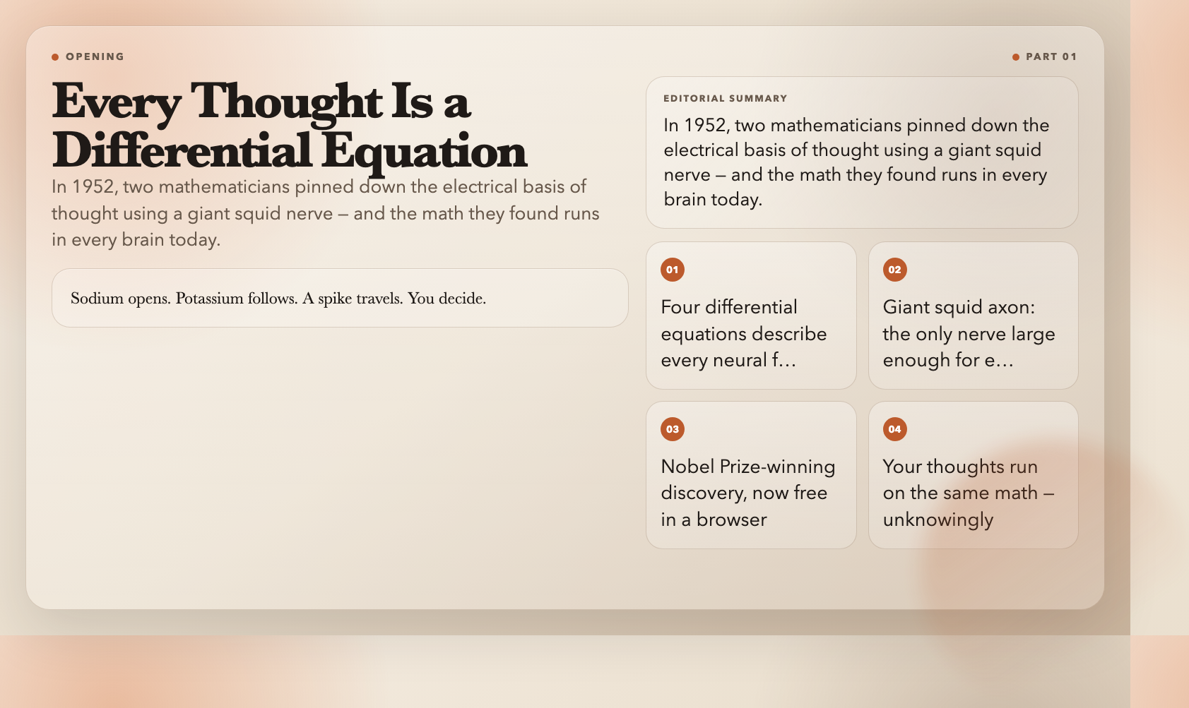 Neuroscience Math The Math Behind Every Thought You Have: 3 Interactive Visualizations ...