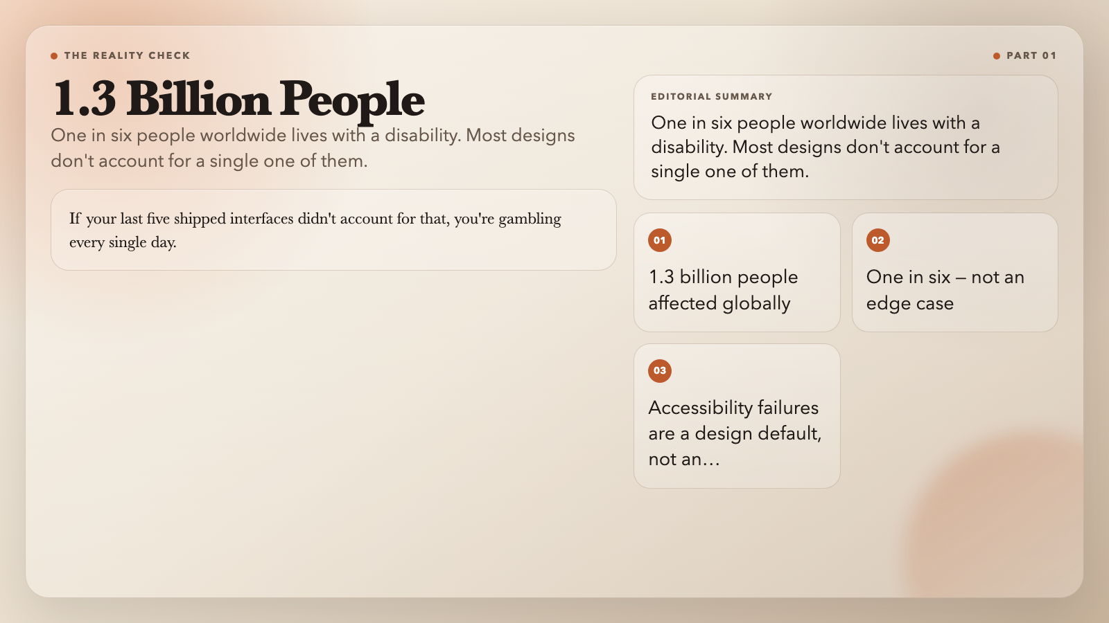 Opening: 1.3 Billion People