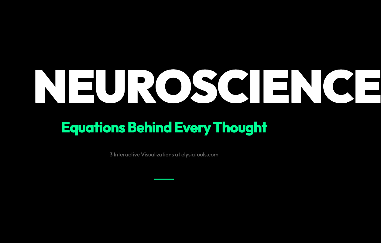 The Math Behind Every Thought You Have: 3 Interactive Visualizations That Make Neuroscience Make Sense