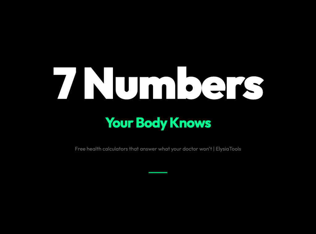 The 7 Health Numbers That Actually Matter — And How to Calculate Them Free