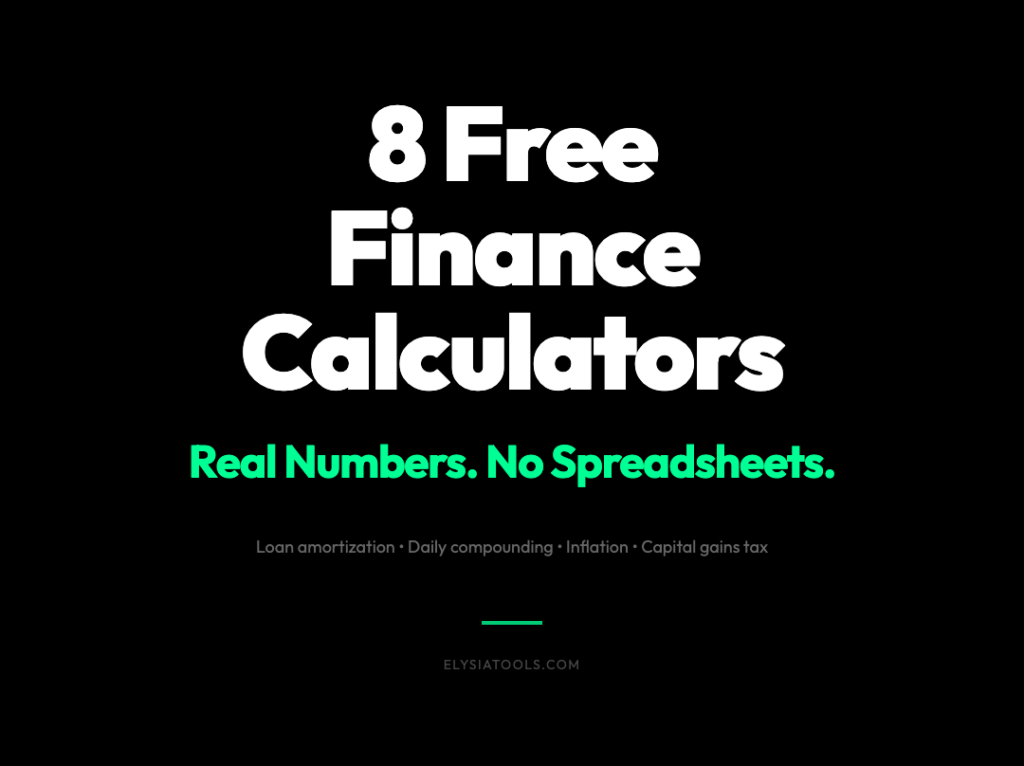 8 Free Finance Calculators That Do the Math Your Spreadsheet Can’t