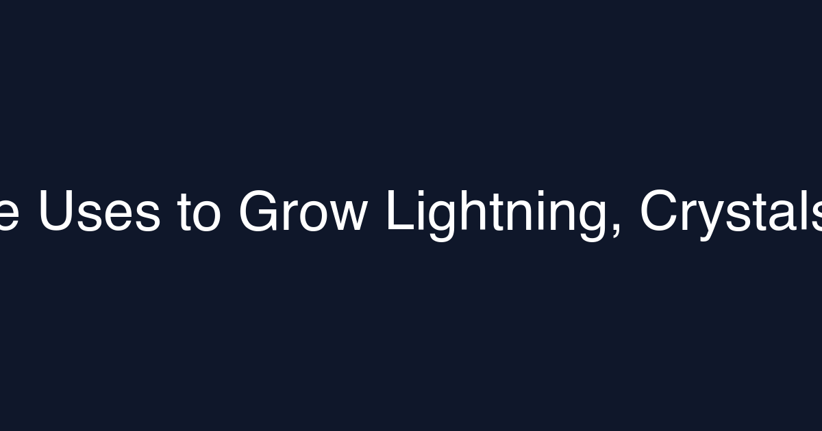 The Algorithm Nature Uses to Grow Lightning, Crystals, and Blood Vessels