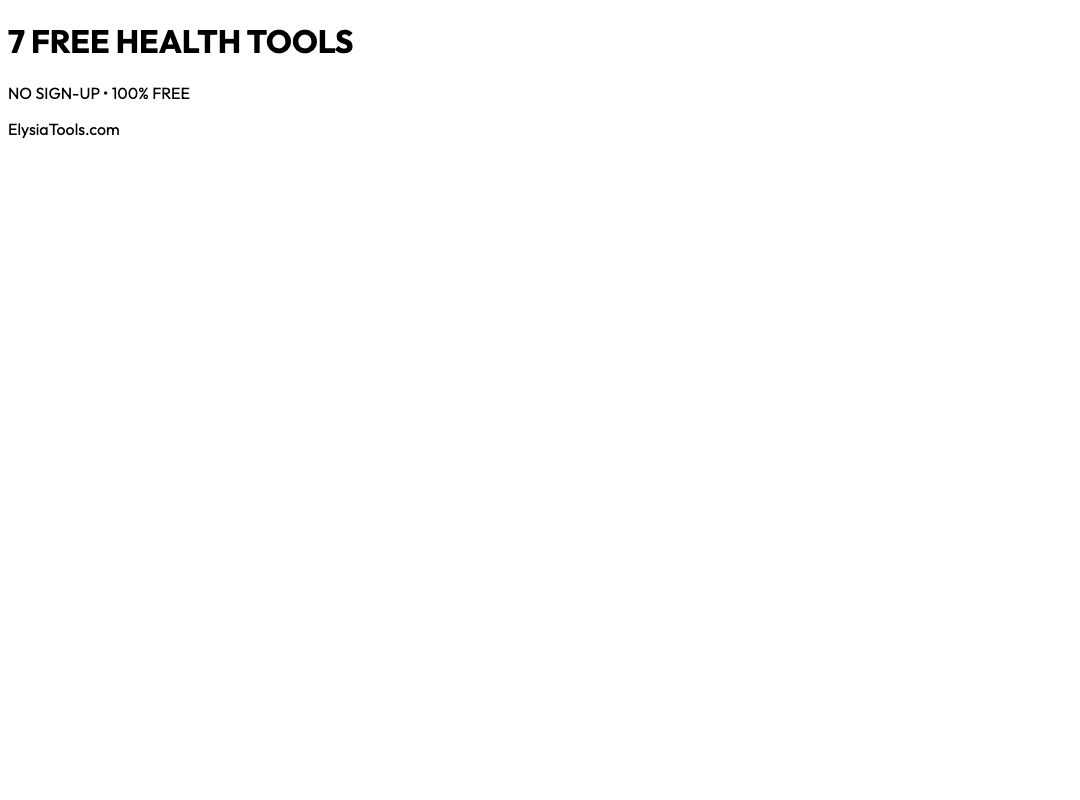 # 7 Free Health & Fitness Calculators That Actually Beat the Paid Apps