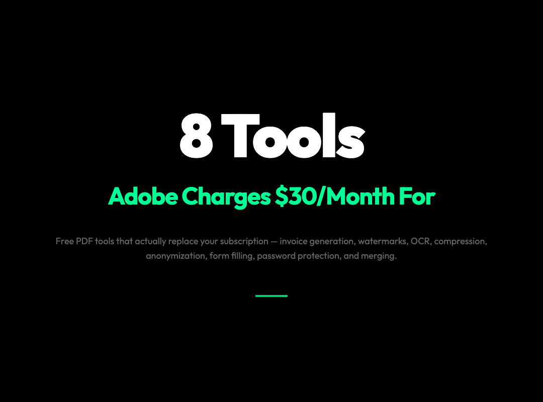 8 Free PDF Tools That Do What Adobe Charges $30/Month For