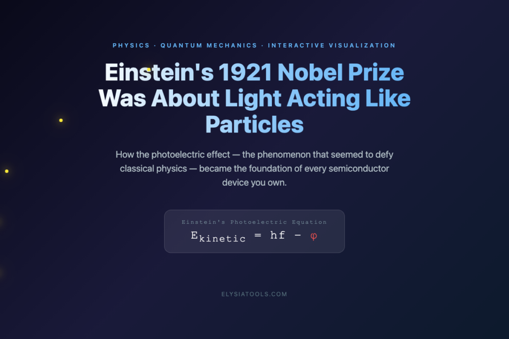 Einstein’s 1921 Nobel Prize Was About Light Acting Like Particles