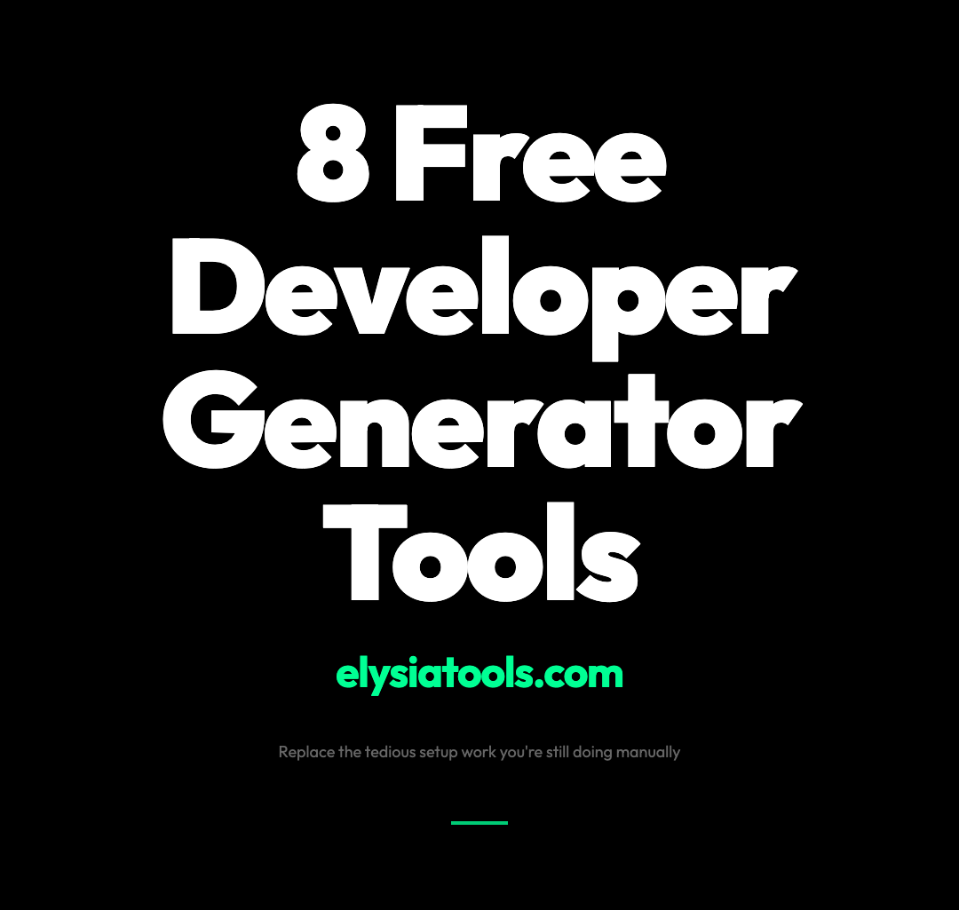 8 Free Developer Generator Tools That Replace the Tedious Setup Work ...