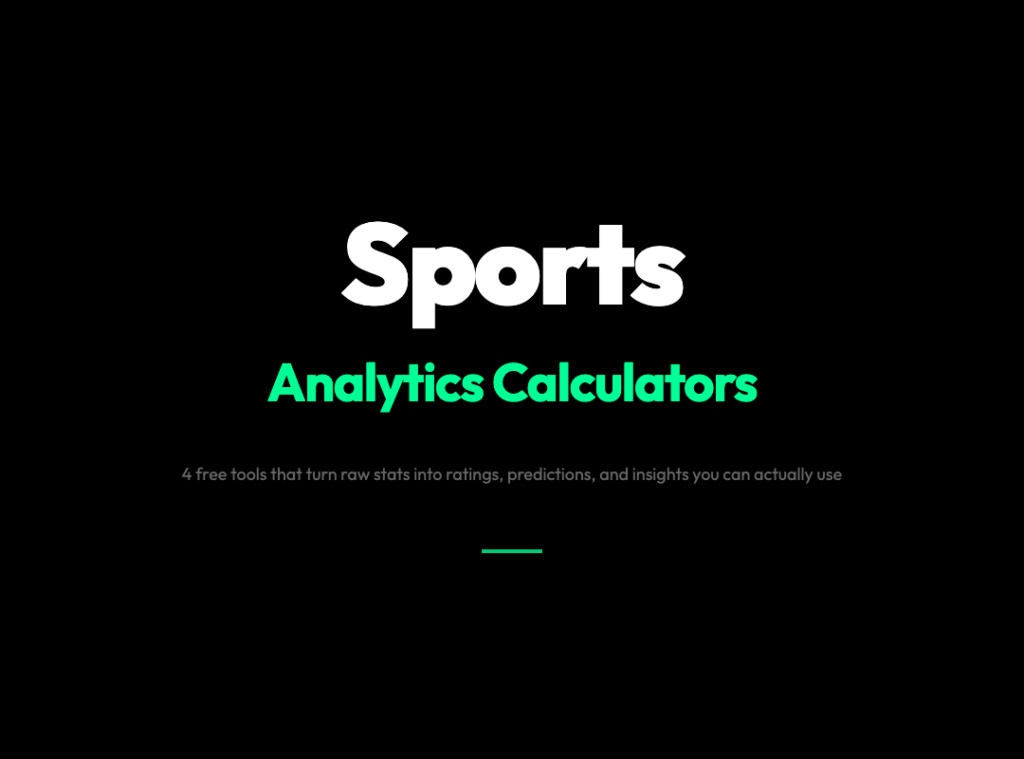 4 Free Sports Calculators That Turn Raw Numbers Into Real Insights