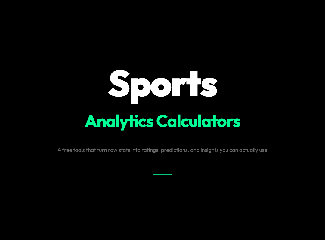 4 Free Sports Calculators That Turn Raw Numbers Into Real Insights