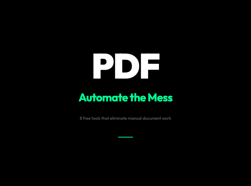 8 Free PDF Tools That Replace Manual Document Work