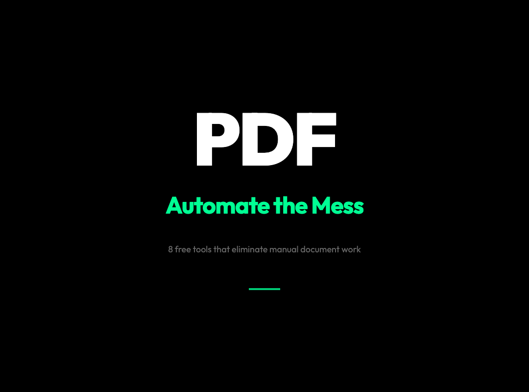 8 Free PDF Tools That Replace Manual Document Work